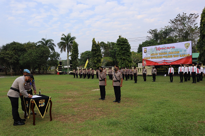 Polres Way Kanan Gelar Upacara Sertijab Kasat Intelkam
